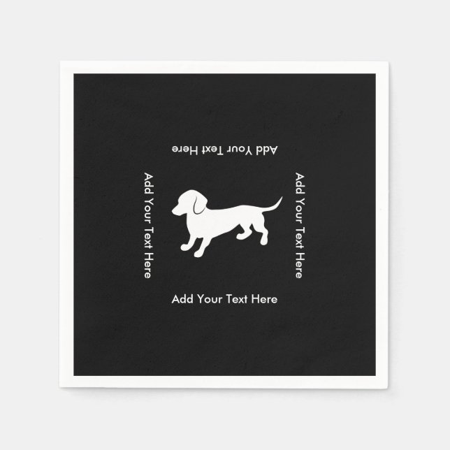 Serviette En Papier Cute Dachshund (Devant)