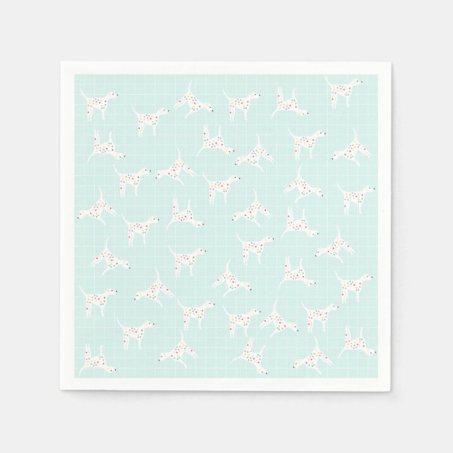 Serviette En Papier Cute Dalmatie Papier de chien serviette (Devant)