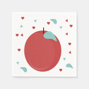 Serviette En Papier Cute de pomme mignonne Anniversaire Confetti