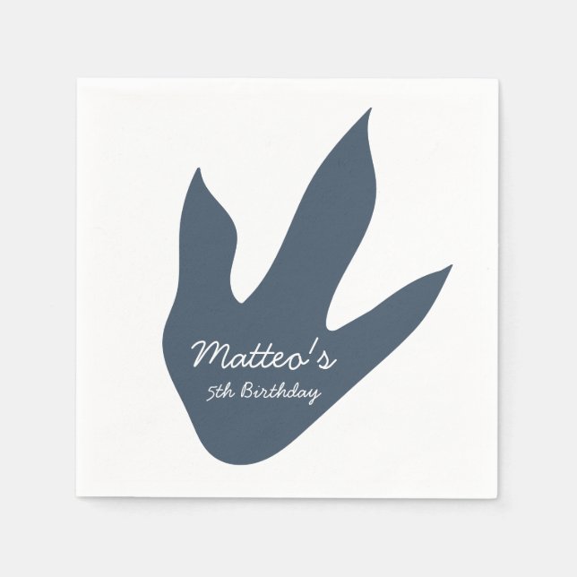 Serviette En Papier Cute Dinosaur serviettes d'anniversaire personnali (Devant)