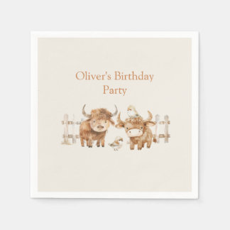 Serviette En Papier Cute Farm à thème fête d'anniversaire pour garçon 