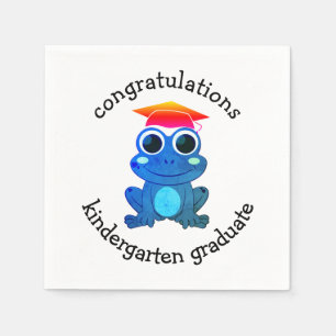 Serviette En Papier Cute Frog Custom Kindergarten Graduation Papier