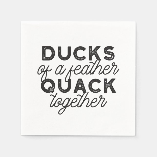 Serviette En Papier Cute Funny Canards Puns Citation II (Devant)