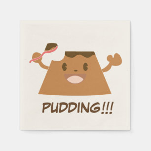 Serviette En Papier Cute Funny Kawaii PUDDING au chocolat! !