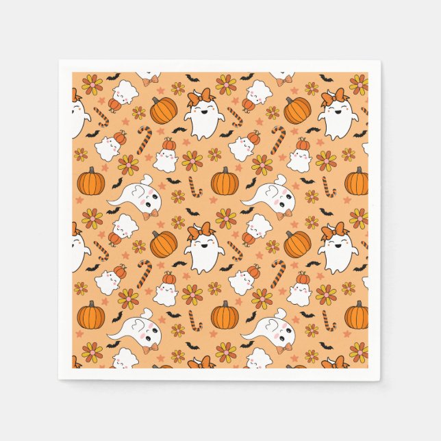 Serviette En Papier Cute Halloween (Devant)