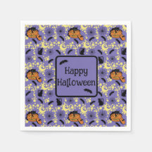 Cute Halloween Chats, chauves-souris et étoiles