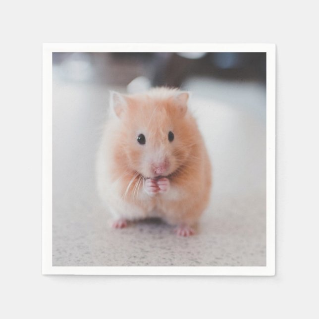 Serviette En Papier Cute Hamster Aimer Animaux (Devant)