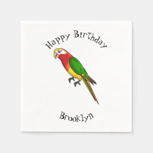 Serviette En Papier Cute happy parrot
