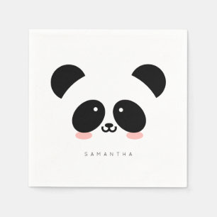 Serviette En Papier Cute Kawaii Panda Add Your Name