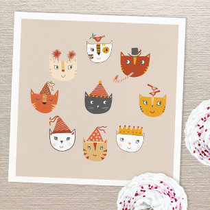 Serviette En Papier Cute Kitty Chat