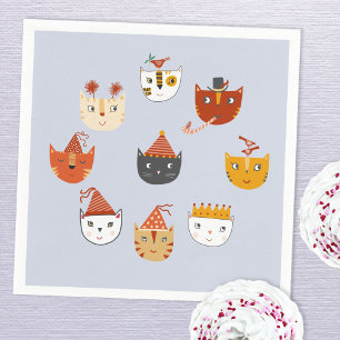 Serviette En Papier Cute Kitty Chat