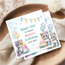 Cute Kitty Chat 1er fête d'anniversaire