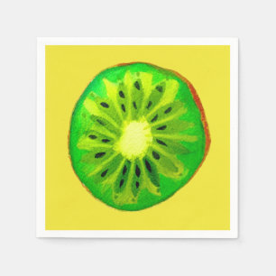 Serviette En Papier Cute kiwi illustration fruit art