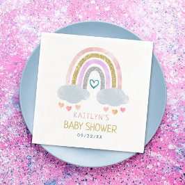 Serviette En Papier Cute Little Rainbow Baby shower serviettes