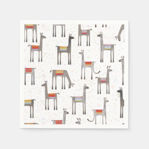 Serviette En Papier Cute Llama Alpaca