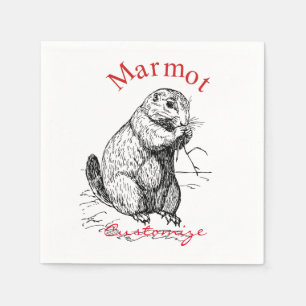 Serviette En Papier Cute Marmot Animal Thunder_Cove