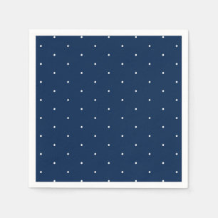 Serviette En Papier Cute minuscule marine pois bleu blanc motif