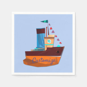Serviette En Papier Cute Minuscule remorqueur Thunder-Cove