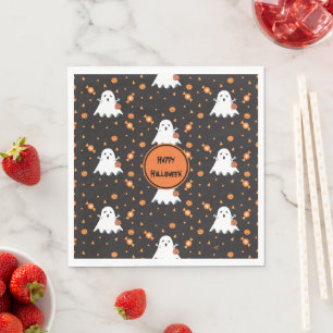 Serviette En Papier Cute Motif Fantôme Halloween Papier Napkins