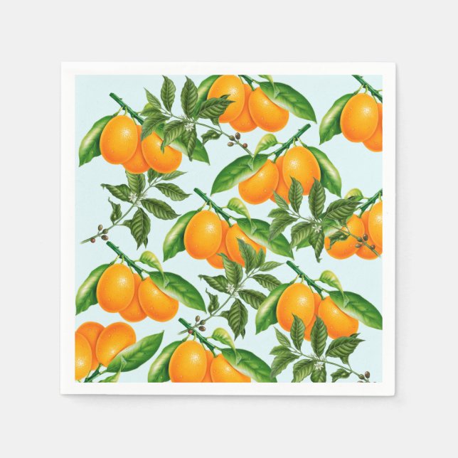 Serviette En Papier Cute Oranges Papier serviettes (Devant)
