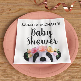 Serviette En Papier Cute Panda Porte fille Baby shower Papier