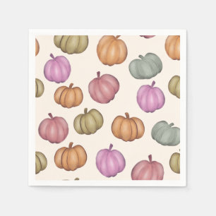 Serviette En Papier Cute Pastel Citrouille Pastel Motif