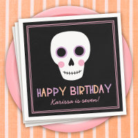 Cute Pastel Halloween Joyeux Anniversaire Nom Napk
