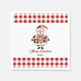 Serviette En Papier Cute Personalized Santa Christmas Holiday