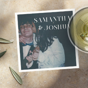 Serviette En Papier Cute photo et Mariage de monogramme serviettes