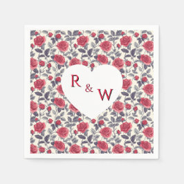 Serviette En Papier Cute Rose Mariage Napkin