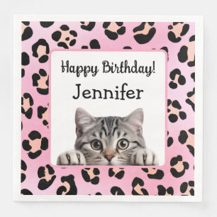 Serviette En Papier Cute rose Whimschat Papier Anniversaire
