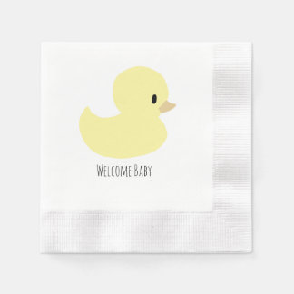 Serviette En Papier Cute Rubber Duck Personalized Baby Shower Custom