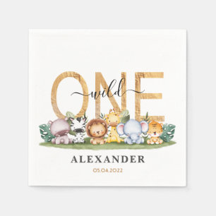 Serviette En Papier Cute Safari Wild One 1er Anniversaire serviettes