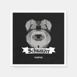 Serviette En Papier Cute Schnauzer