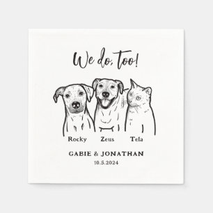Serviette En Papier Cute Simple 3 chien animal de compagnie Cat Récept