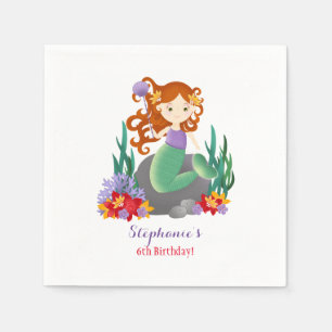 Serviette En Papier Cute sirène