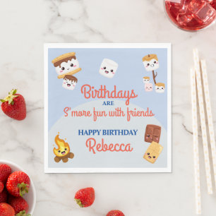 Serviette En Papier Cute S'mores Campout Anniversaire