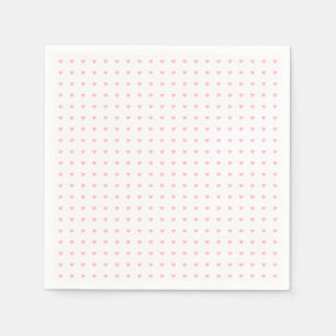 Serviette En Papier Cute Soft Pastel Coeurs Rose Motif
