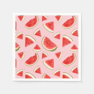 Serviette En Papier Cute Watermelon Motif Pink Anniversaire de enfant