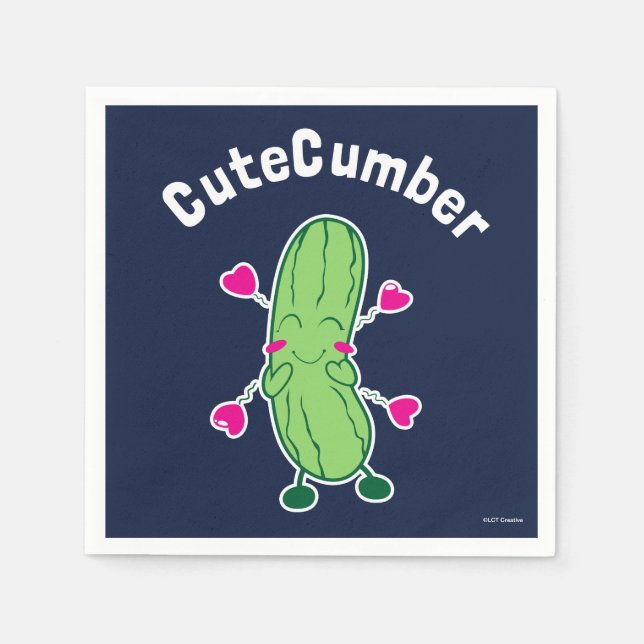 Serviette En Papier CuteCumber (Devant)