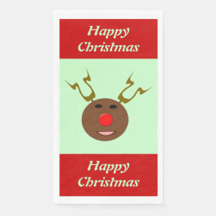 Serviette En Papier Cyber rennes de Noël personnalisé