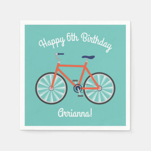 Serviette En Papier Cyclisme sur bicyclette pour enfants Vélo d'anniv