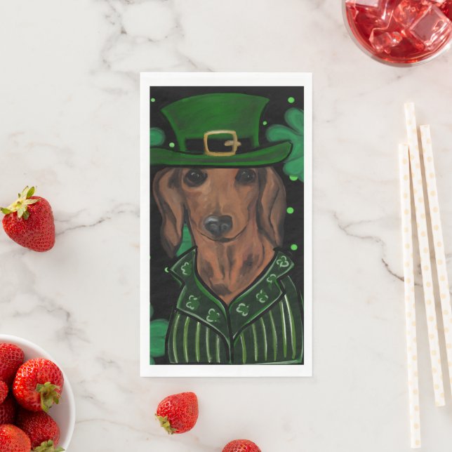 SERVIETTE EN PAPIER DACHSHING (En situation)