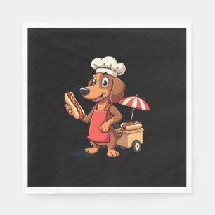 Serviette En Papier Dachshund Drôle De Chien Weenie Saucisse Hotdog Sa
