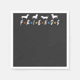 Serviette En Papier Dachshund Friends