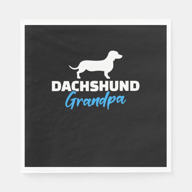 Serviette En Papier Dachshund Grand-père (Devant)