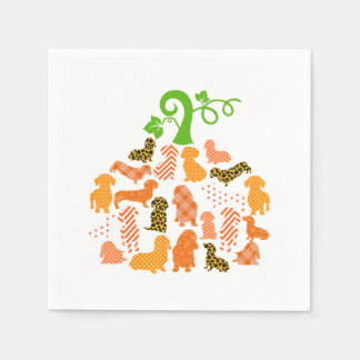 Serviette En Papier Dachshund The Weenie Witch Tarot Citrouille Hallo