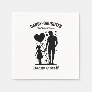 Serviette En Papier Daddy-Fille Meilleur Ami Pour Toujours - Nom Perso