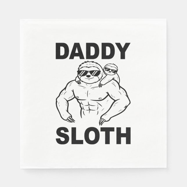 Serviette En Papier Daddy Sloth (Devant)