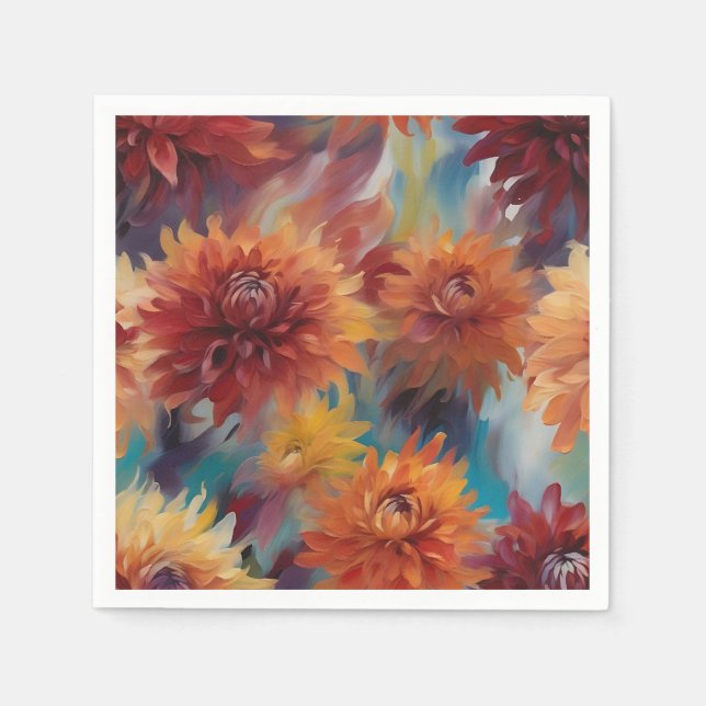 Serviette En Papier Dahlia Délice été (Devant)